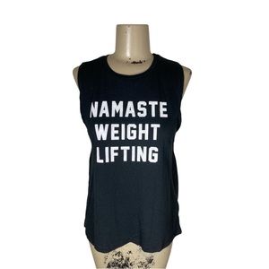 Namaste Weight Lifting Woman’s Sz M Muscle Tank Top